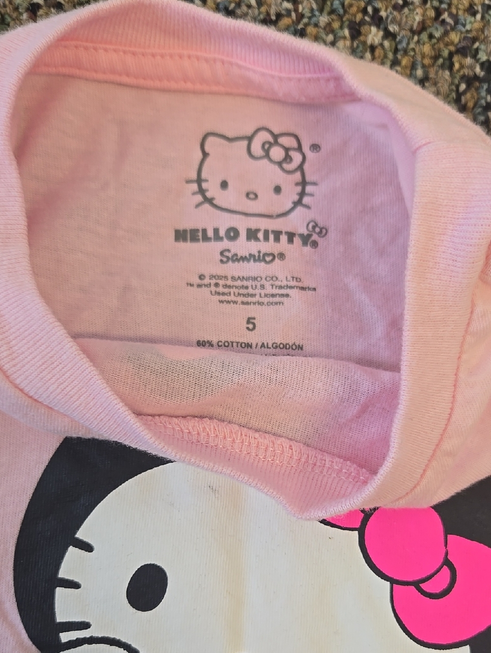 5t Pink Halloween Hello Kitty "Trick Tee & Shorts - Picture 2 of 3